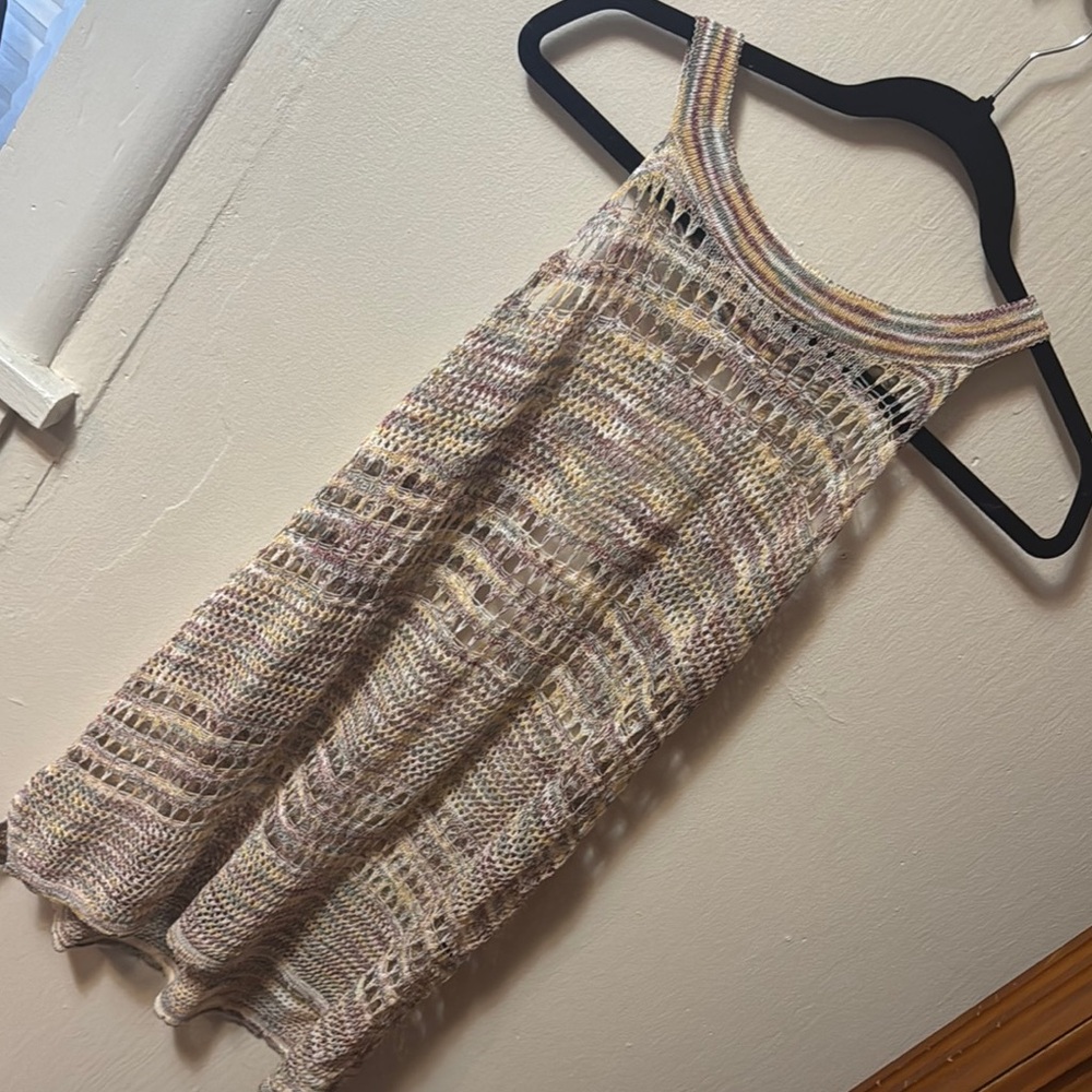 Never Worn. Multicolor Knit Sleeveless coverup